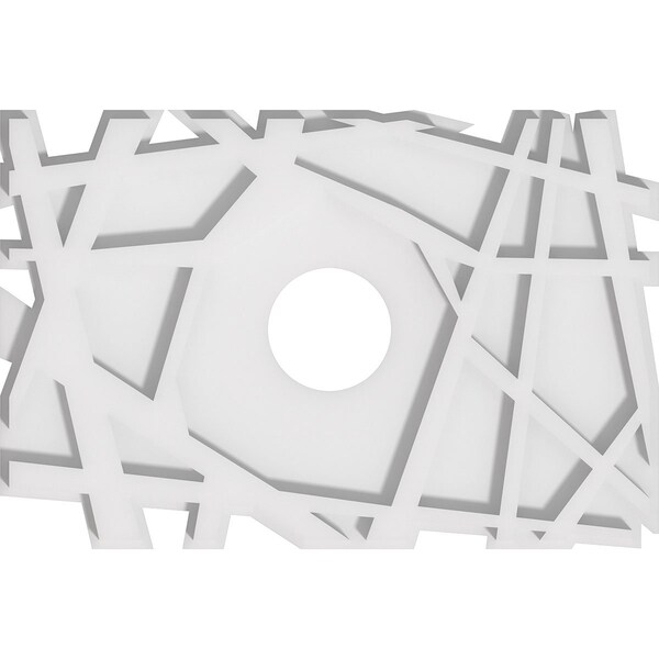 Ekena Millwork Novo Architectural Grade PVC Ceiling Medallion, 16"W x 10 5/8"H x 3"ID x 5 1/2"C x 1"P, One-Piece CMP16X10NO-03000 - main